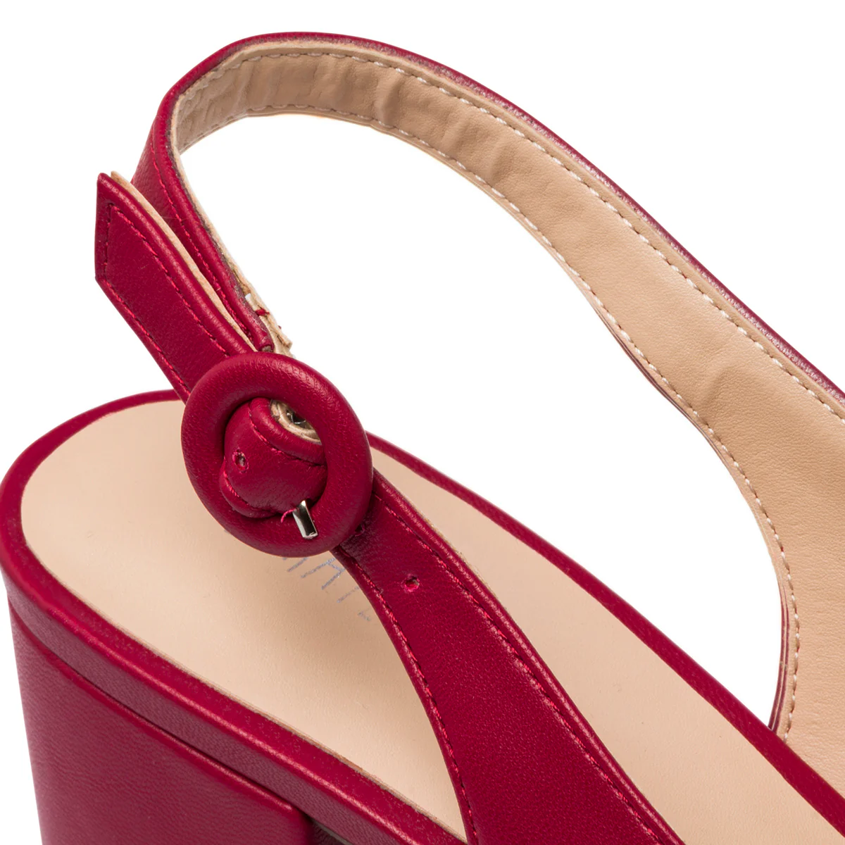 Décolleté slingback rosse con tacco 5,5 cm Lora Ferres - Image 10