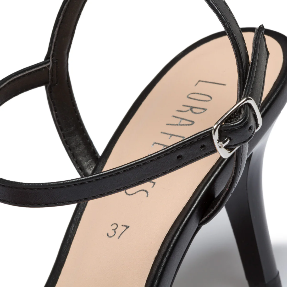 Décolleté slingback rosse e nere con tacco 7 cm Lora Ferres - Image 6