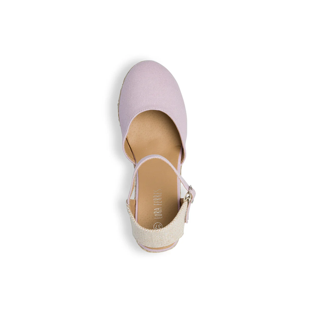 Espadrillas lilla con zeppa da donna con suola in corda 6 cm Lora Ferres - Image 8