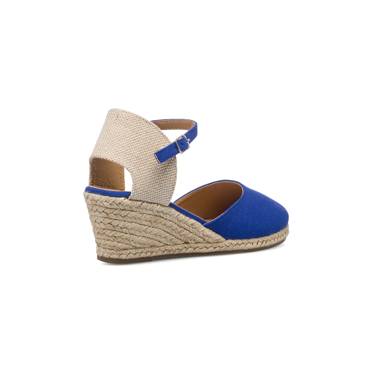Espadrillas con zeppa blu da donna con suola in corda 6 cm Lora Ferres - Image 3