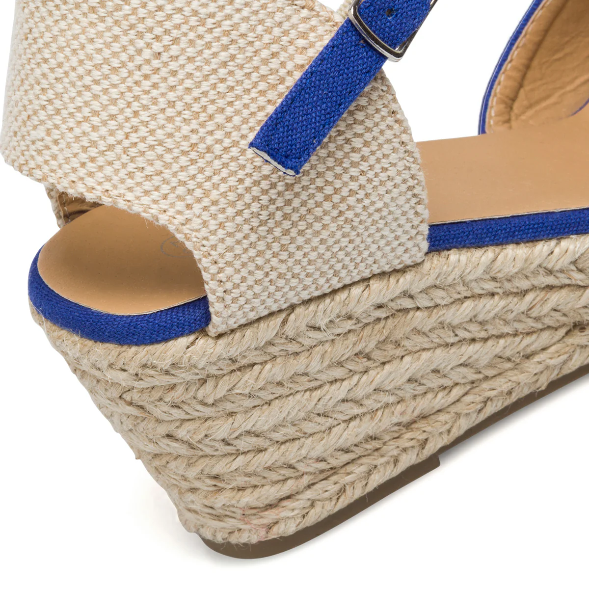 Espadrillas con zeppa blu da donna con suola in corda 6 cm Lora Ferres - Image 7