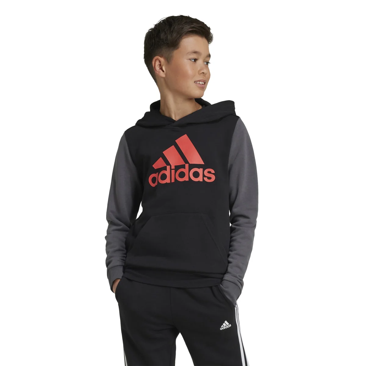 Felpa bambino con cappuccio Essentials Big Logo Colorblock