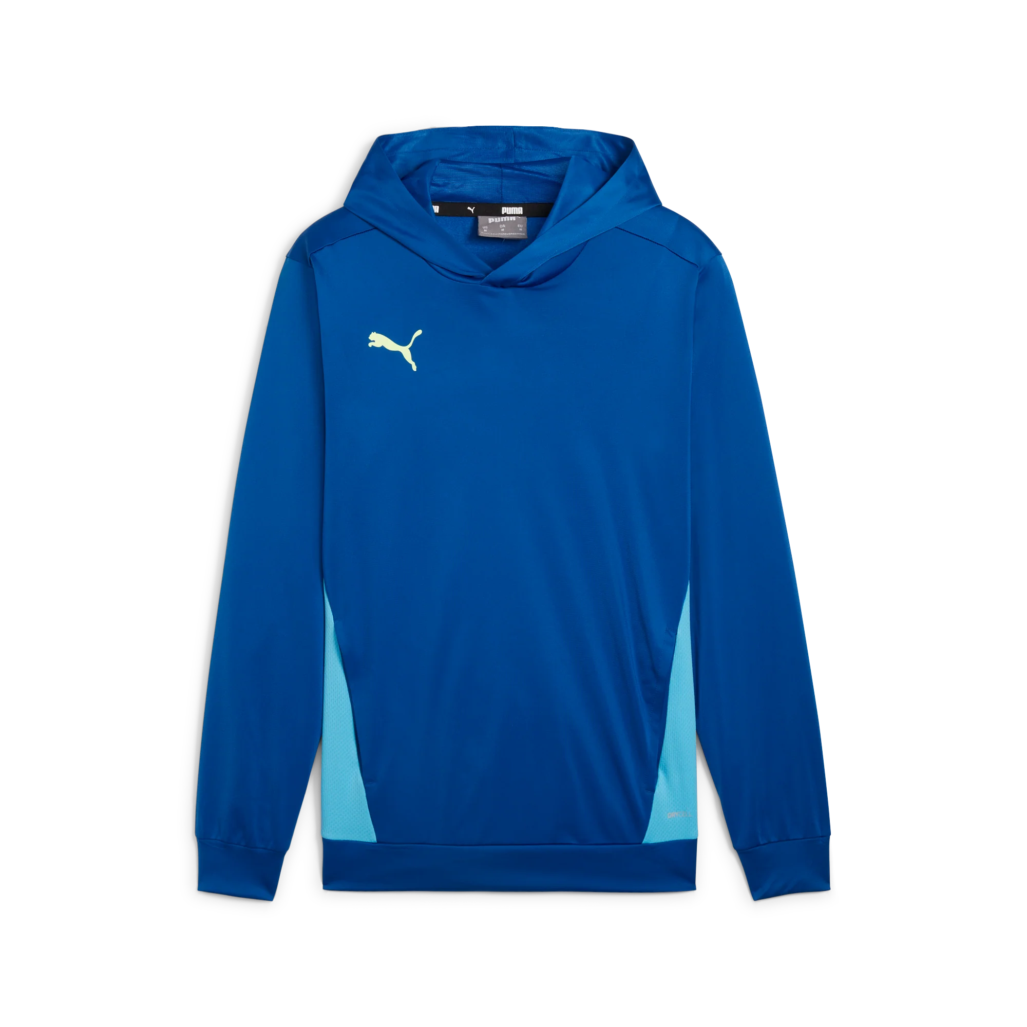 Felpa blu uomo con cappuccio e dettaglio a contrasto Puma
