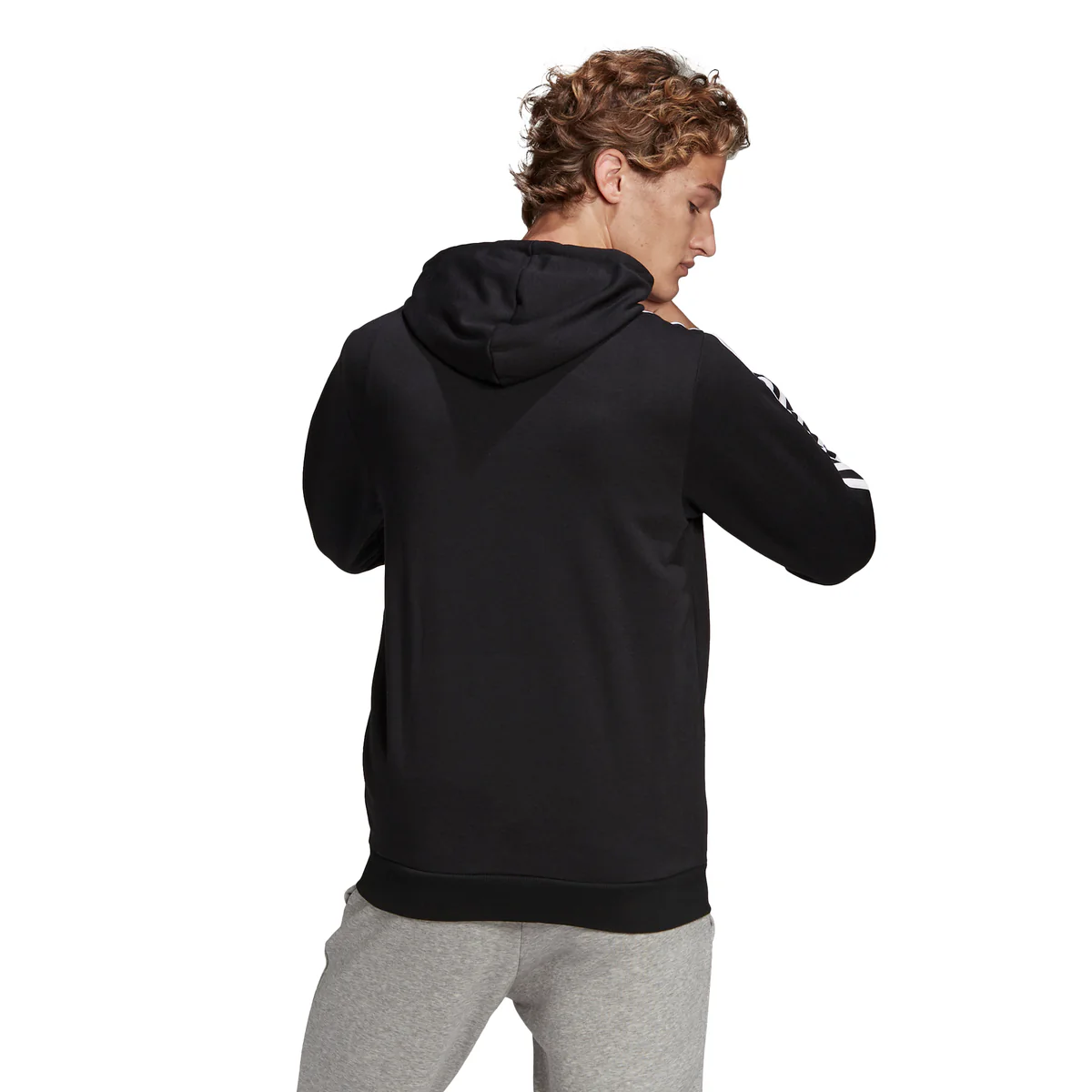 Felpa con cappuccio adidas Essentials French Terry 3-Stripes Full-Zip - Image 2