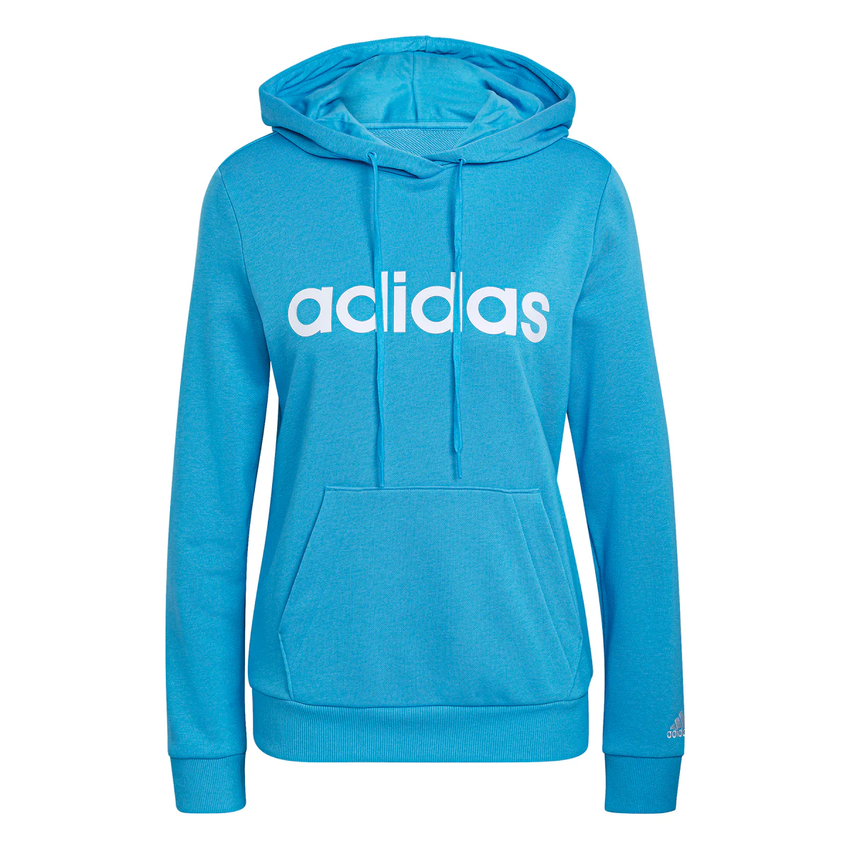 Felpa con cappuccio azzurra da donna adidas Essentials Logo - Image 6