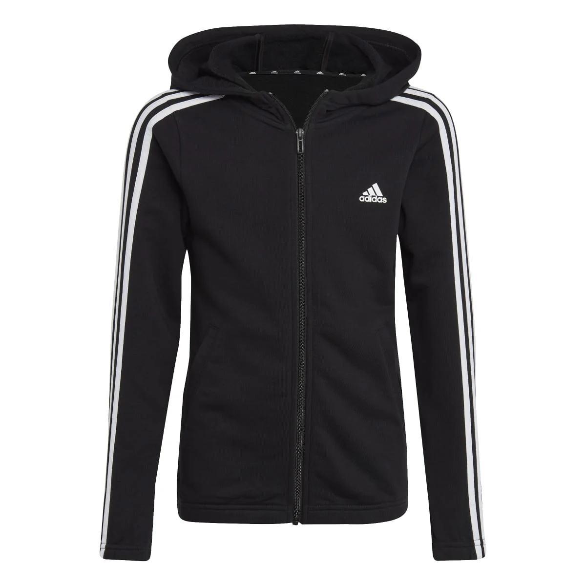 Felpa con cappuccio bambino Essentials 3-Stripes Full-Zip adidas