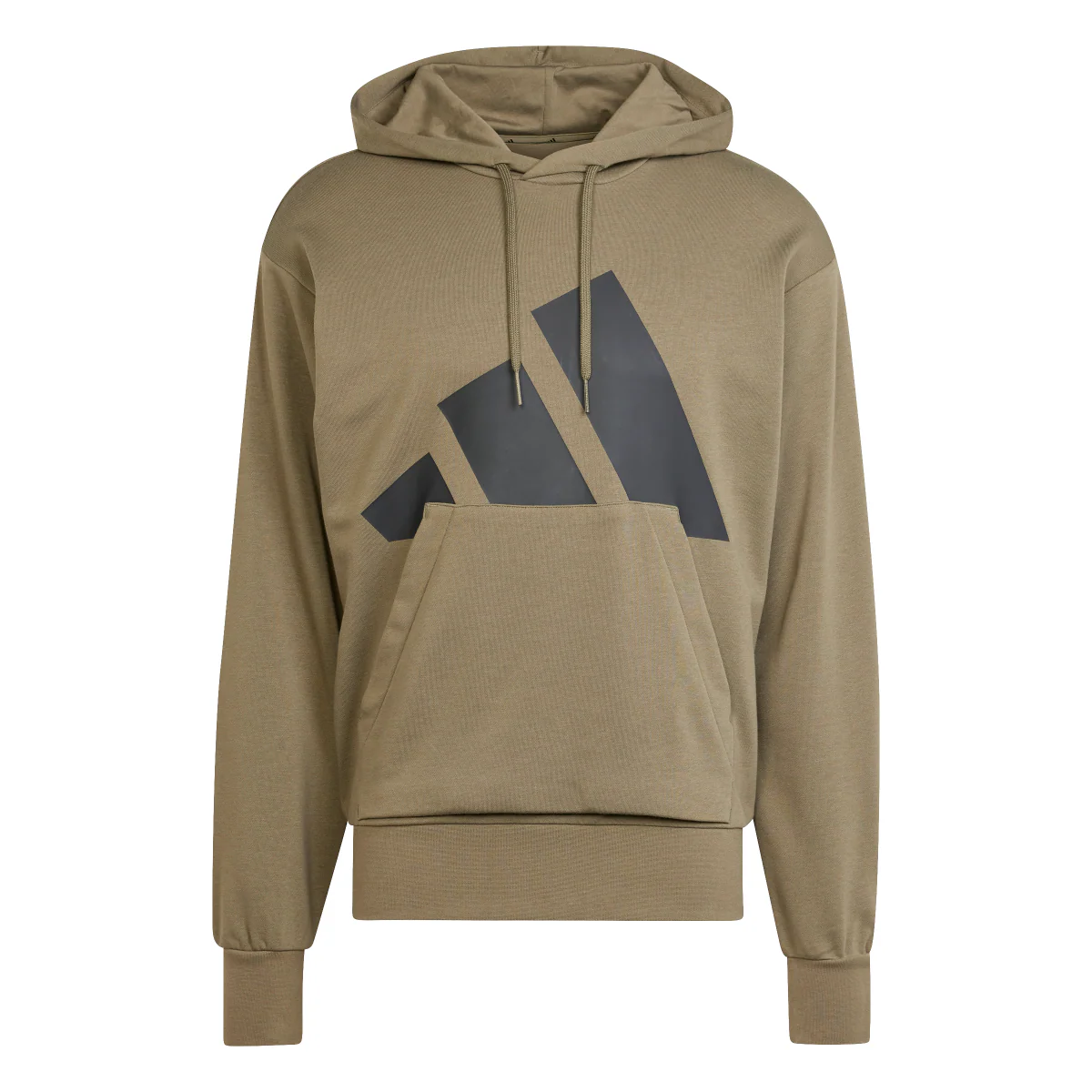 Felpa con cappuccio da uomo verde militare adidas con maxi logo - Image 3