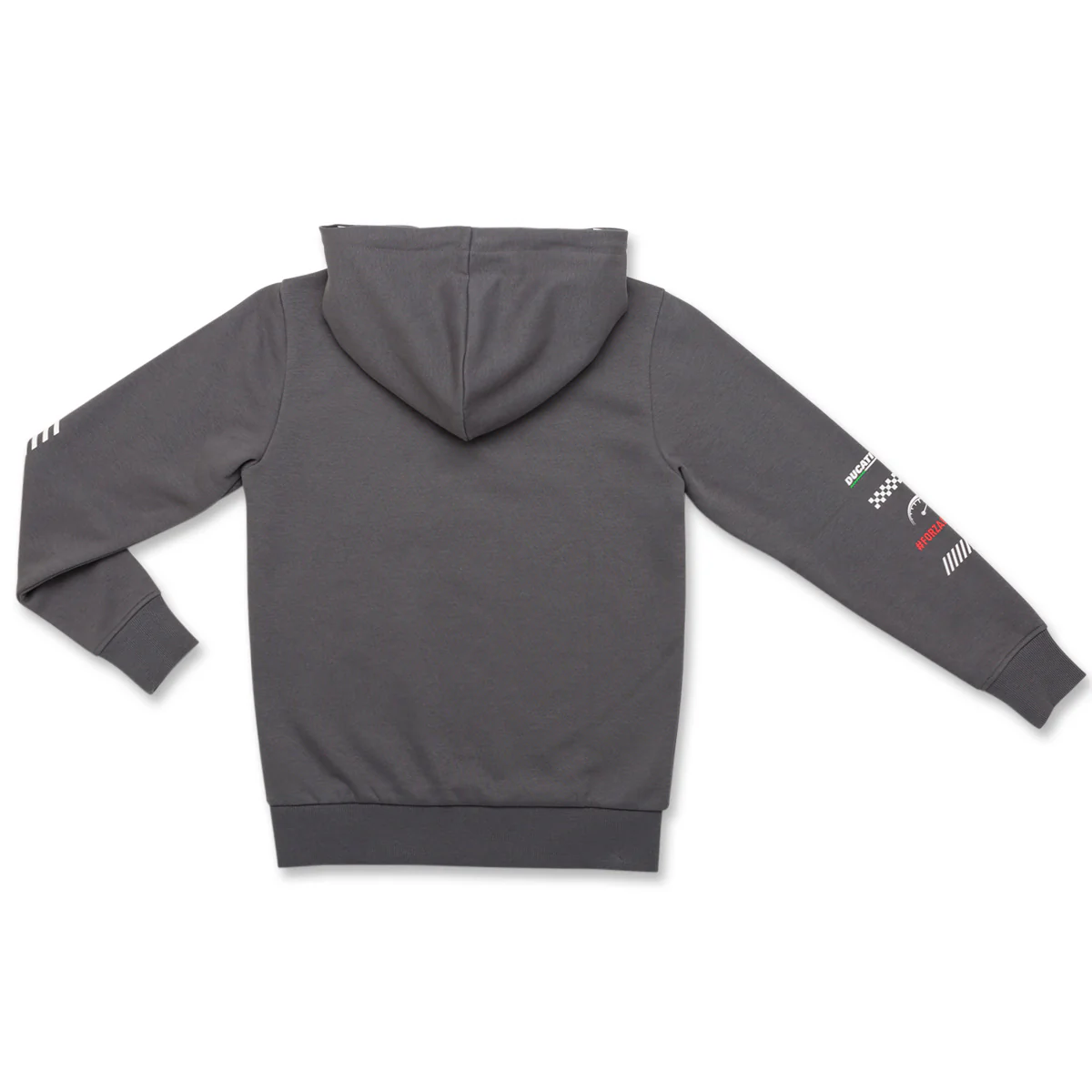 Felpa con cappuccio grigia da bambino con logo frontale Ducati Corse - Image 2