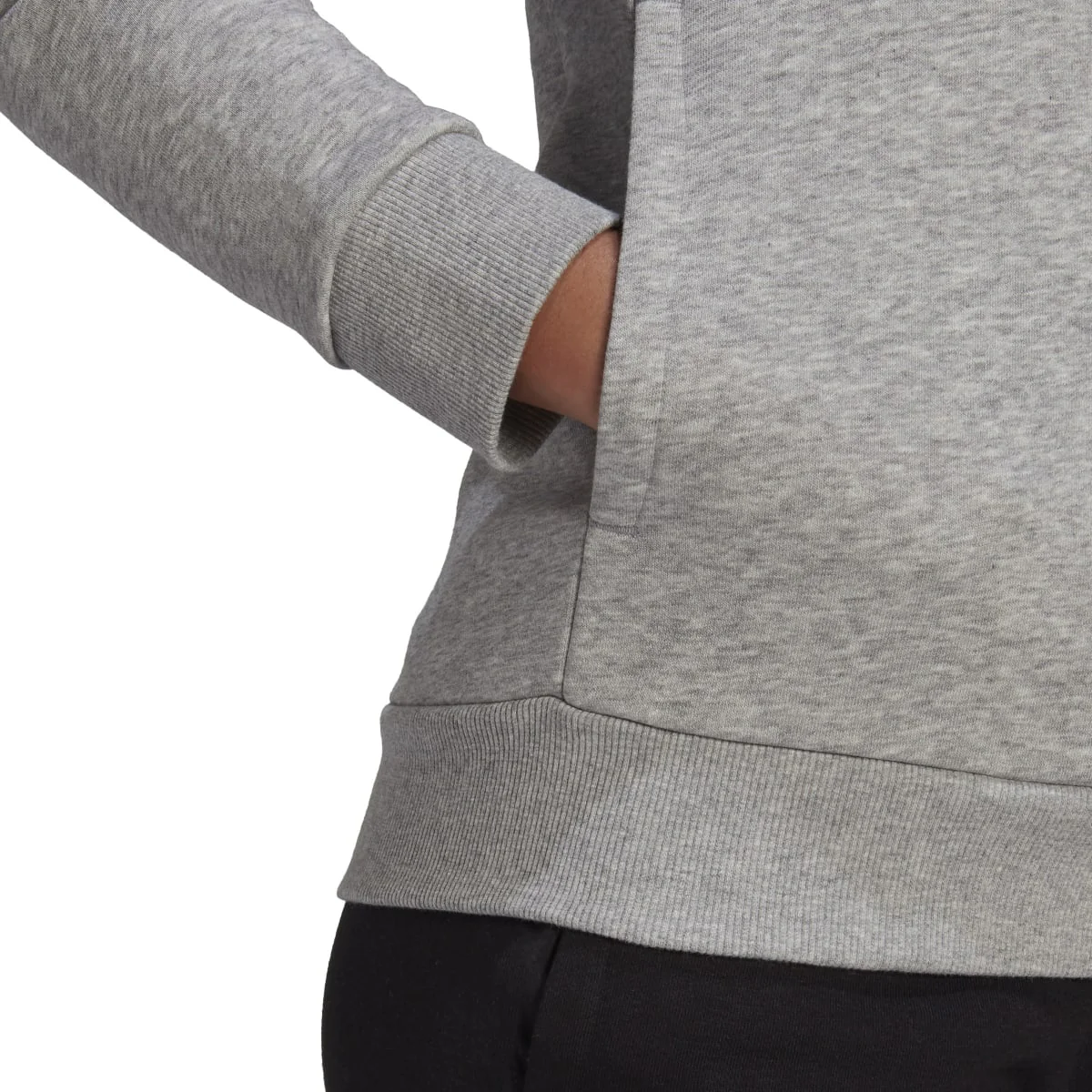 Felpa con cappuccio grigia da donna adidas LOUNGEWEAR Essentials Logo Fleece - Image 5