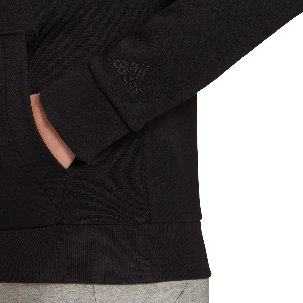 Felpa con cappuccio nera adidas Essentials Logo - Image 5