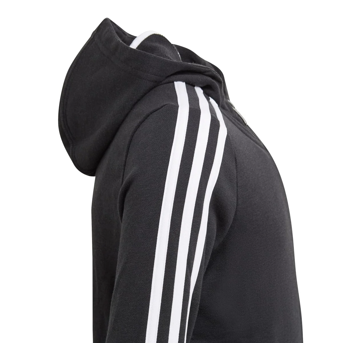 Felpa con cappuccio nera da bambina adidas Essentials 3-Stripes - Image 5