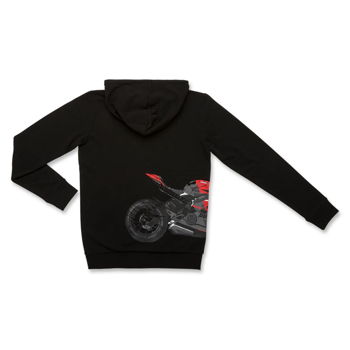 Felpa con cappuccio nera da bambino con logo e stampa sul lato Ducati Corse - Image 2