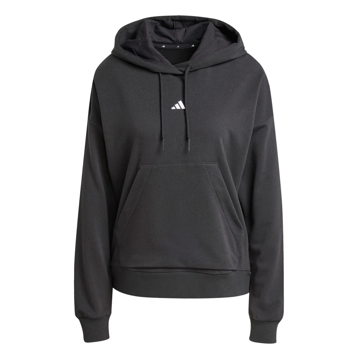 Felpa con cappuccio nera da Donna con logo adidas - Image 3