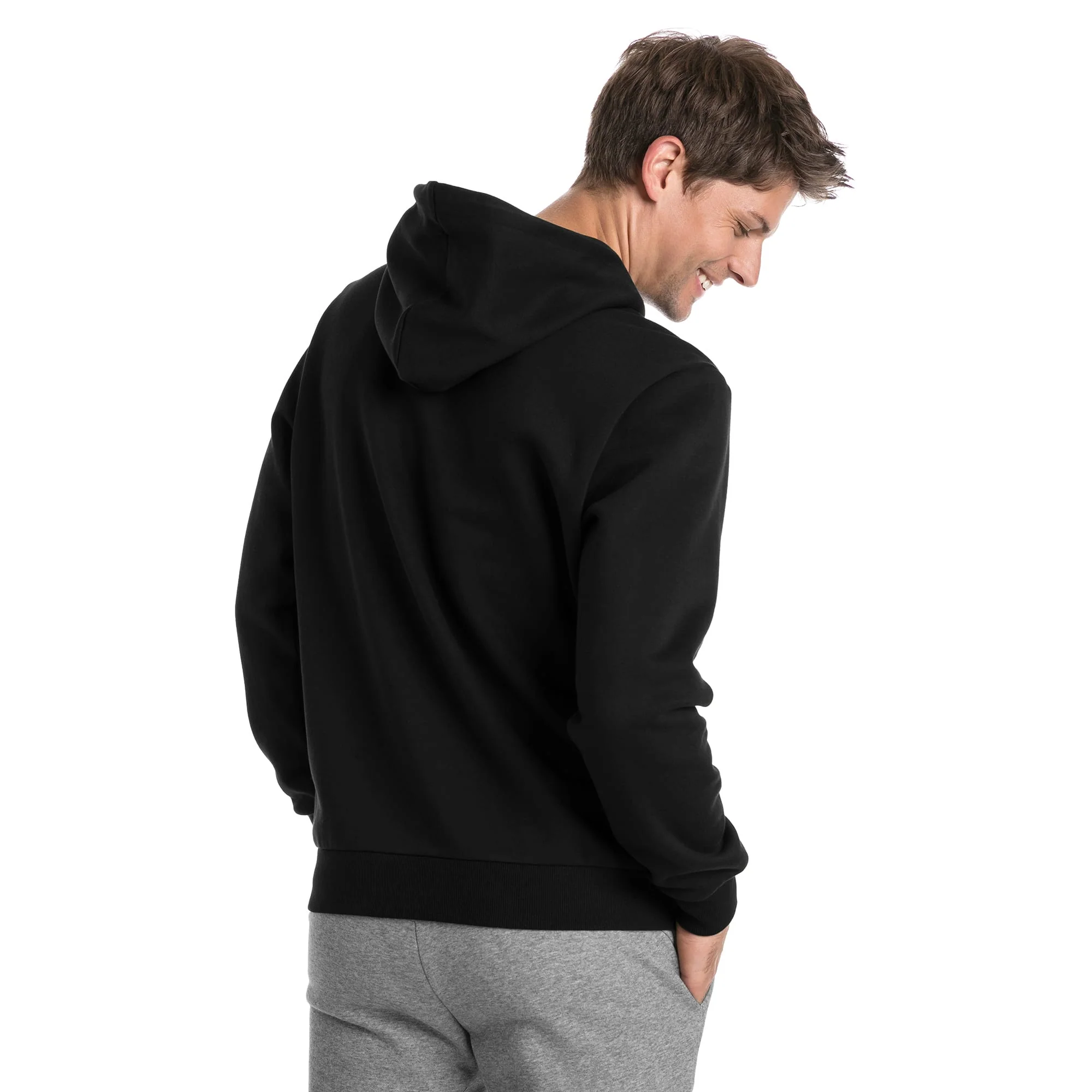 Felpa con cappuccio nera Puma Essentials Big Logo - Image 2