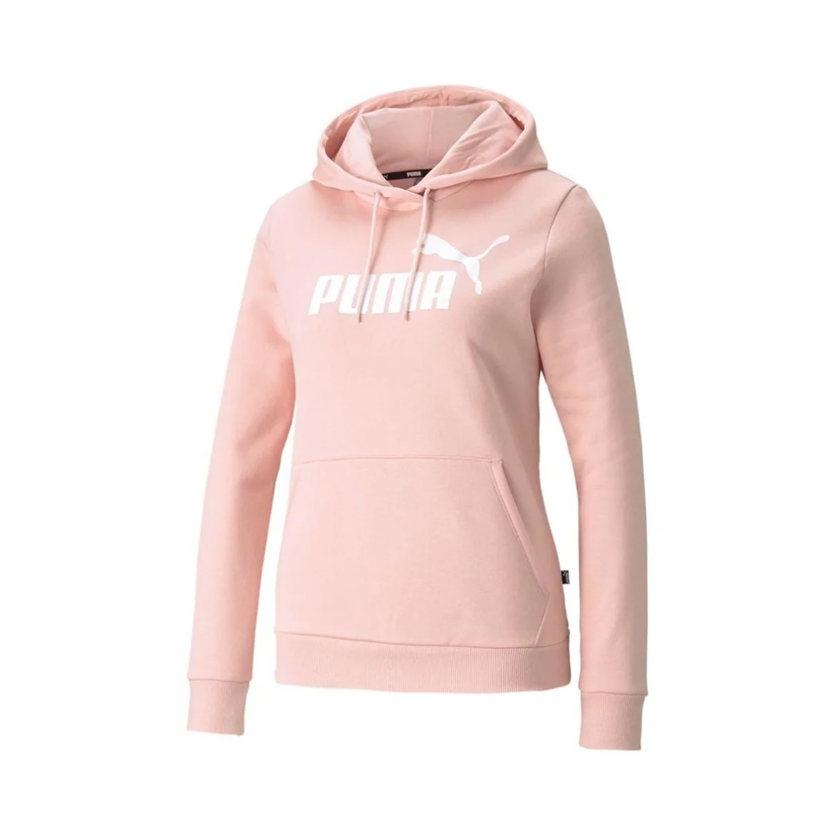 Felpa con cappuccio rosa con logo a contrasto Puma ESS Logo Hoodie FL