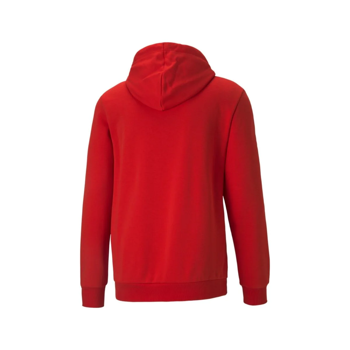 Felpa con cappuccio rossa con logo nero Puma Essentials - Image 2