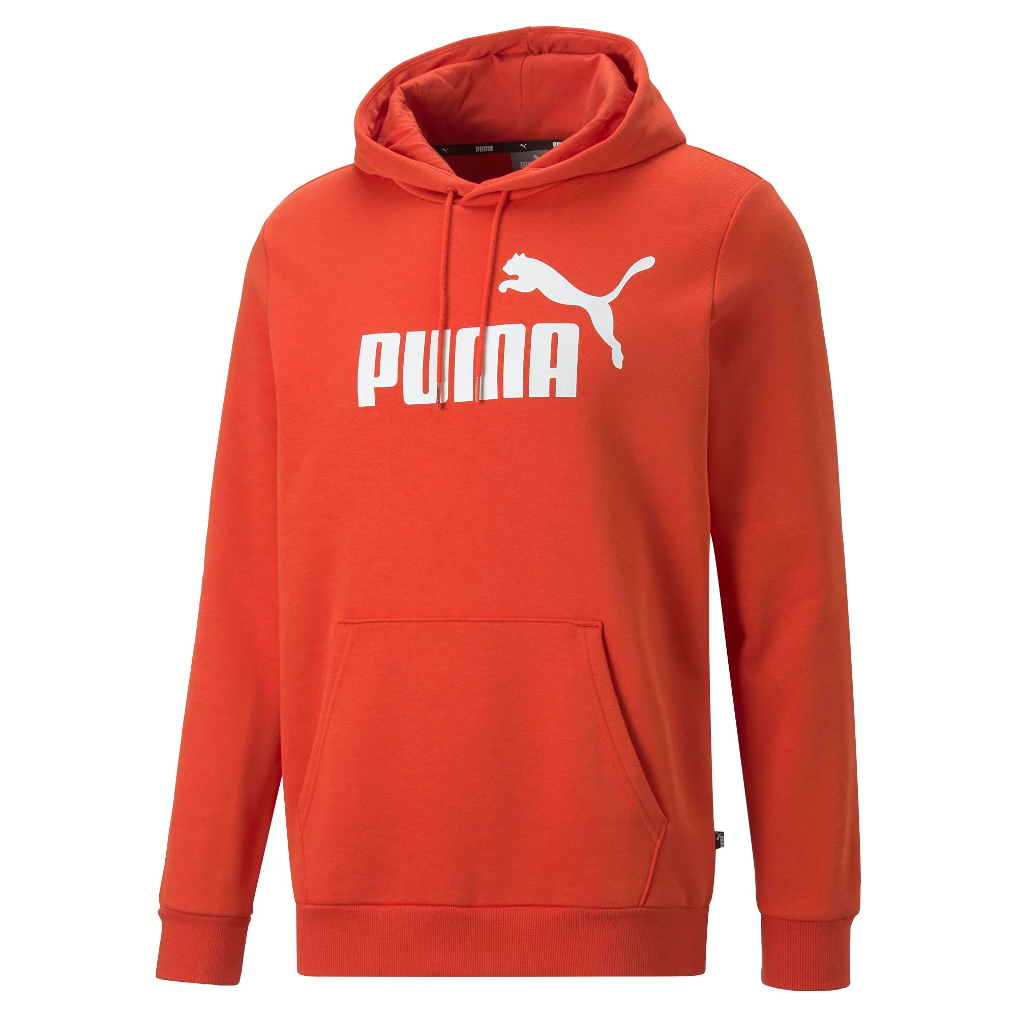 Felpa con cappuccio rossa da uomo con logo sul petto Puma Essentials Big Logo - Image 6