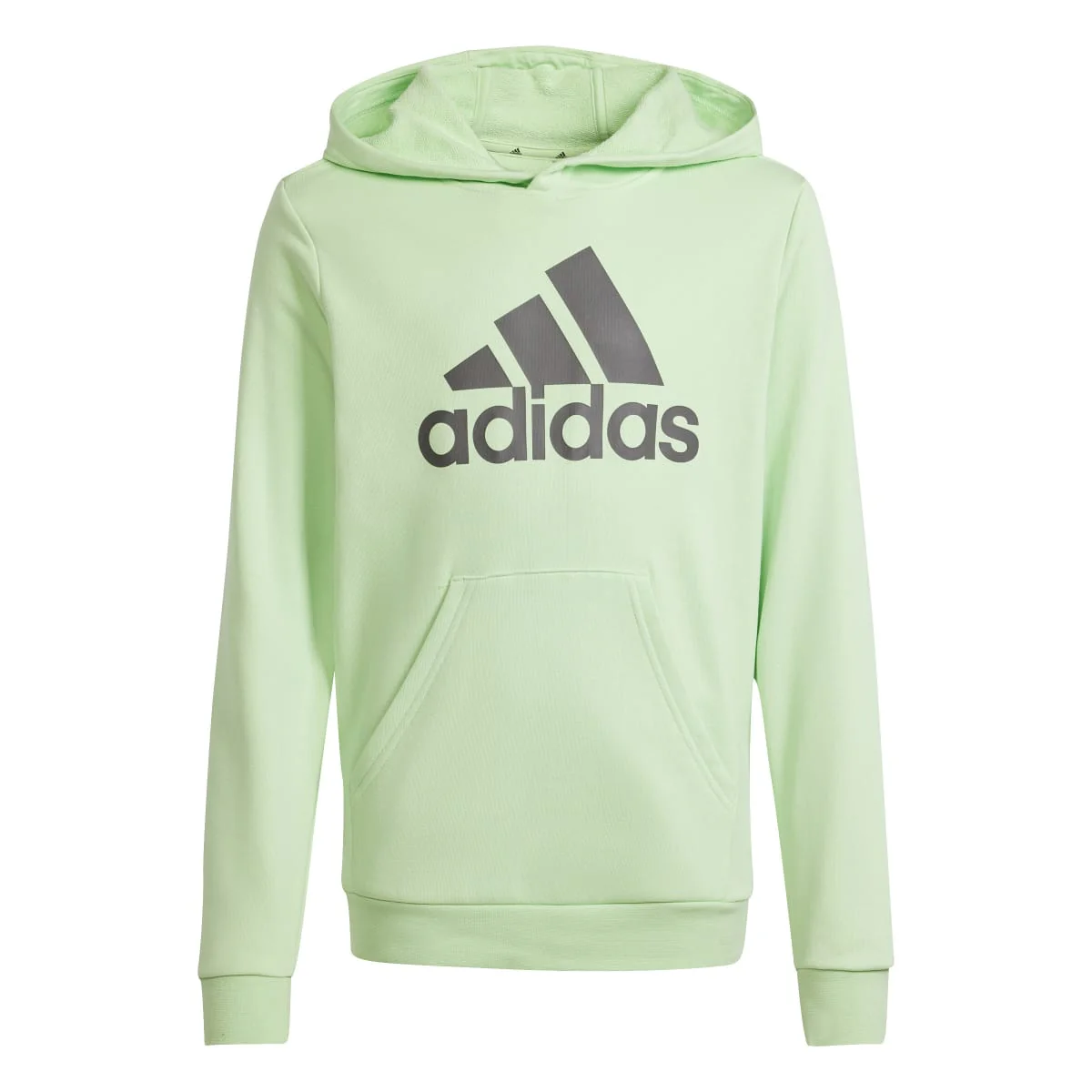 Felpa con cappuccio verde chiaro da bambino con tasca a marsupio adidas Big Logo Essentials