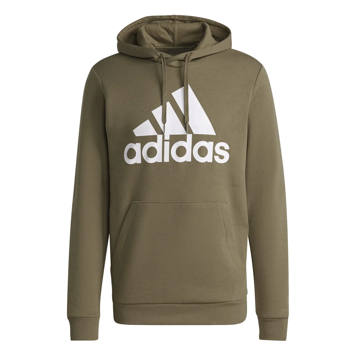 Felpa con cappuccio verde da uomo adidas Essentials Fleece Big Logo - Image 6