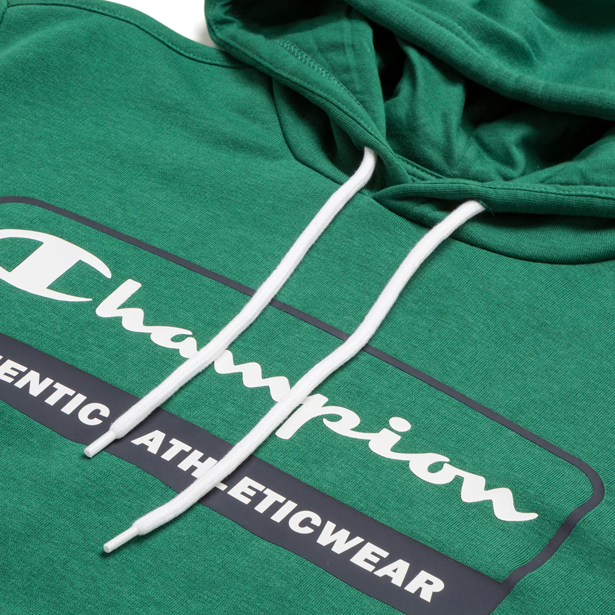Felpa con cappuccio verde da uomo con logo sul petto Champion - Image 3