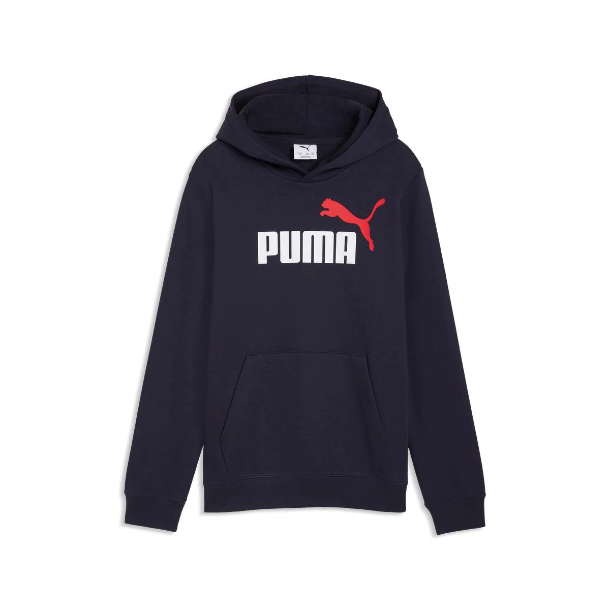 Felpa da bambino blu con cappuccio e maxi logo frontale Puma - Image 4