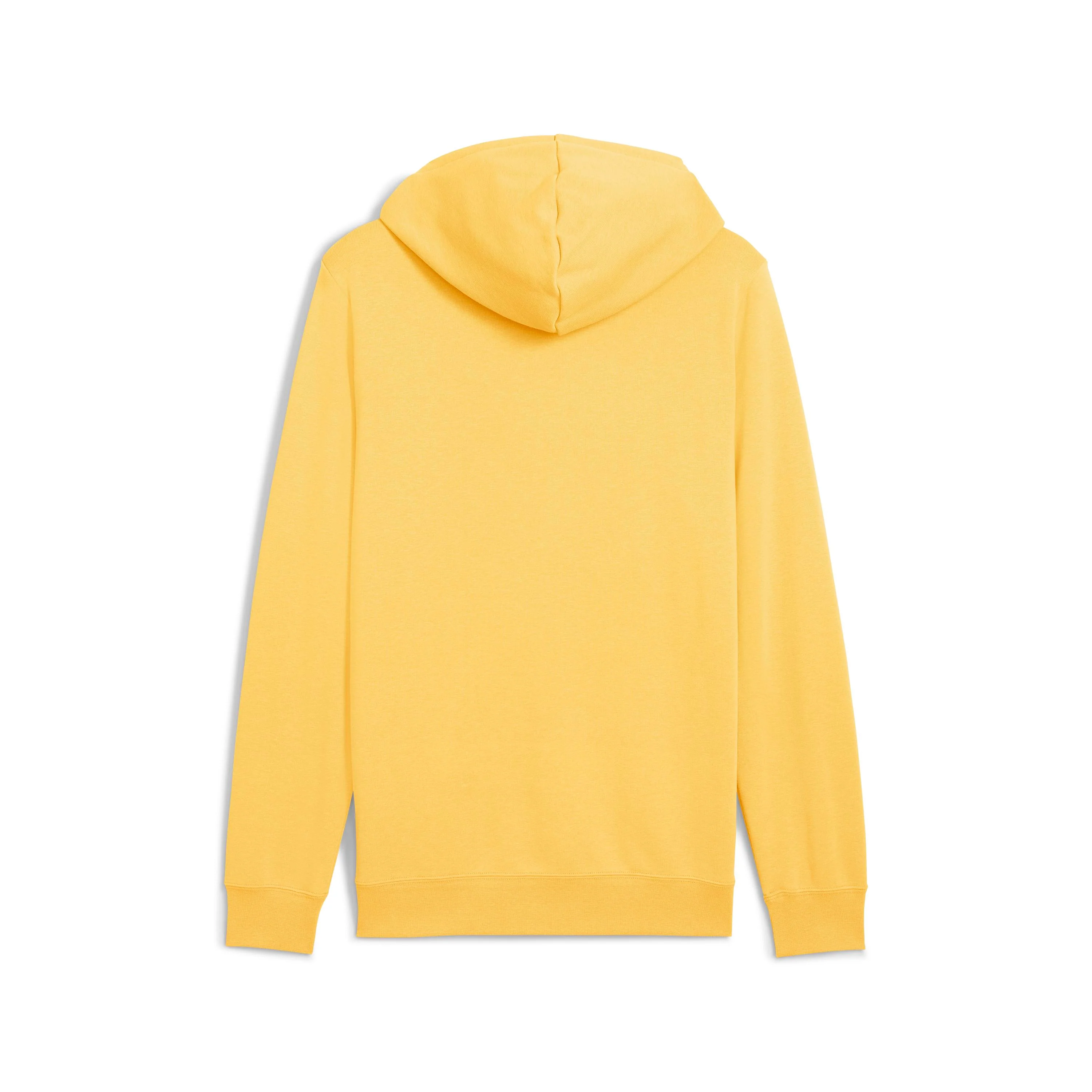 Felpa da uomo gialla in cotone con cappuccio e logo a contrasto Puma - Image 4