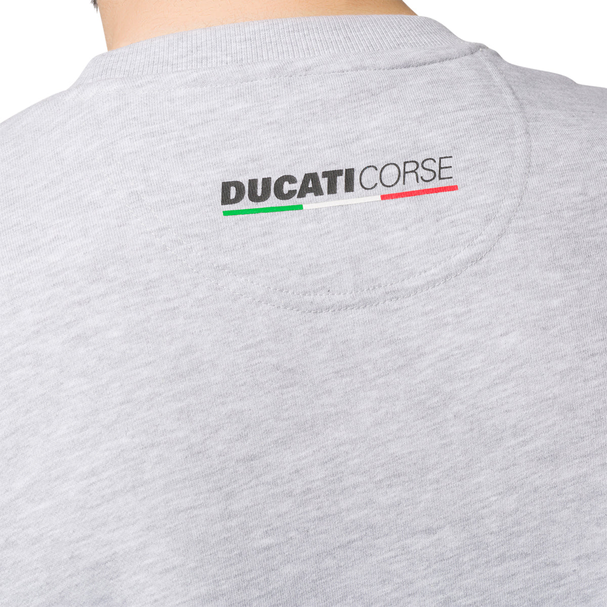 Felpa girocollo grigia da uomo con logo sul petto Ducati Corse Edo - Image 4