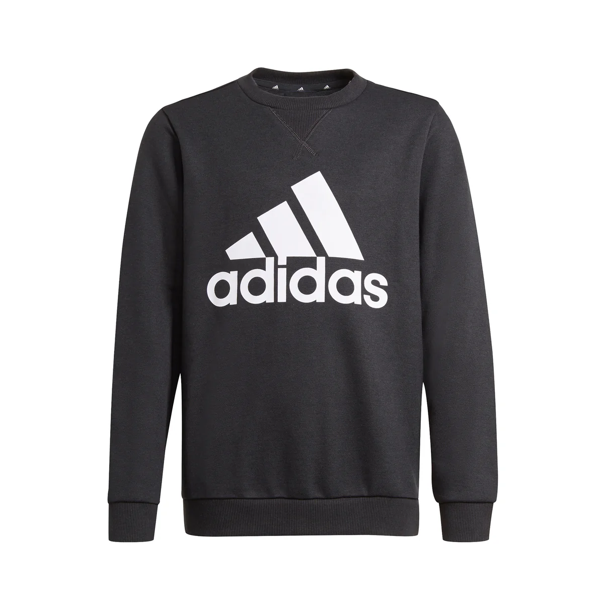 Felpa girocollo nera da bambino adidas Essentials