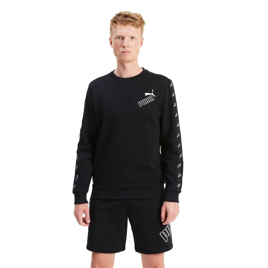 Felpa girocollo nera Puma Amplified Crew