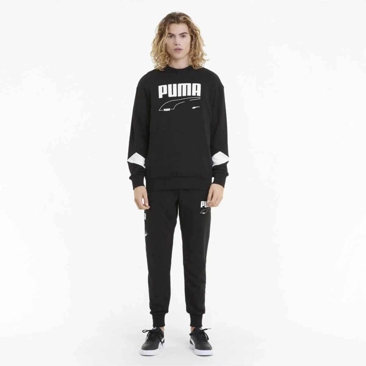 Felpa girocollo nera Puma Rebel Crew - Image 3