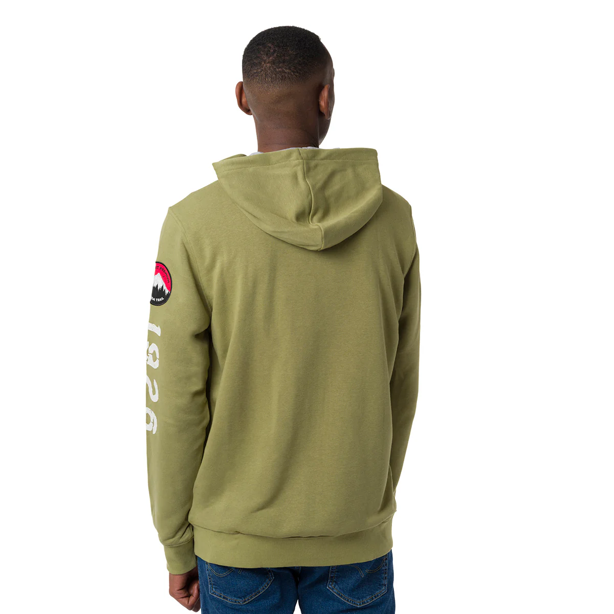 Felpa in cotone con zip e cappuccio verde da Uomo Canada Trail - Image 2