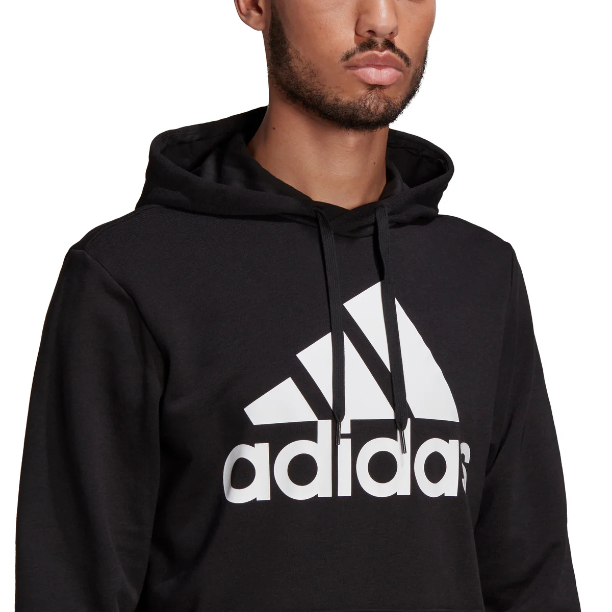 Felpa nera con cappuccio adidas Essentials Big Logo - Image 4