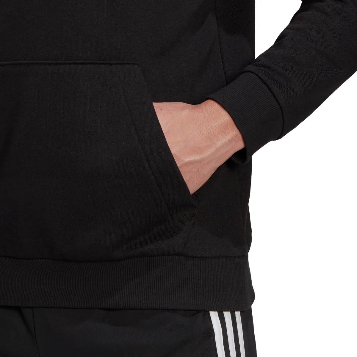 Felpa nera con cappuccio adidas Essentials Big Logo - Image 5