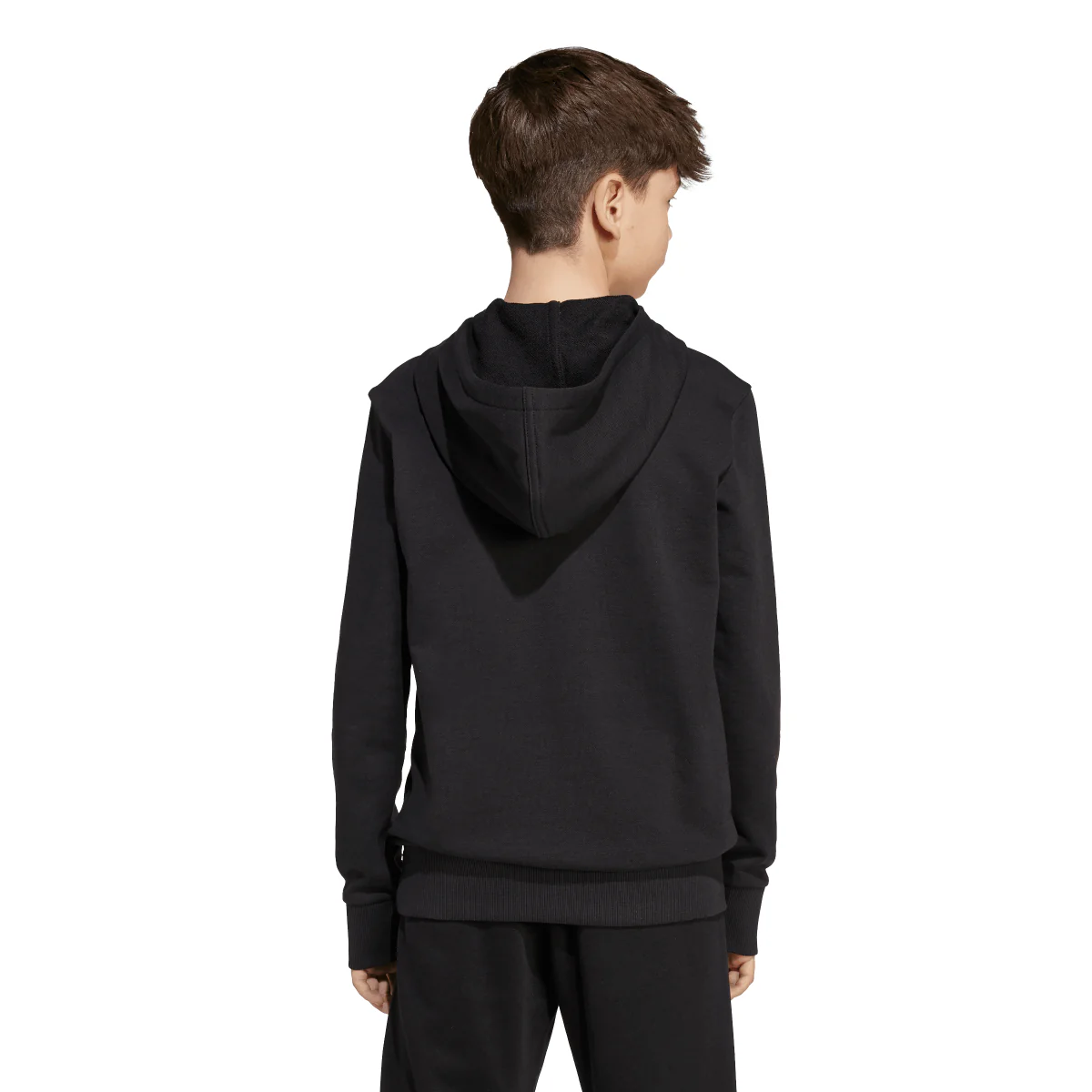 Felpa nera con logo adidas da Bambino J BL FT HD 280 - Image 4