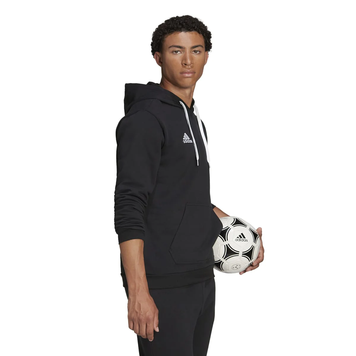 Felpa nera da uomo con cappuccio adidas Entrada 22 - Image 3