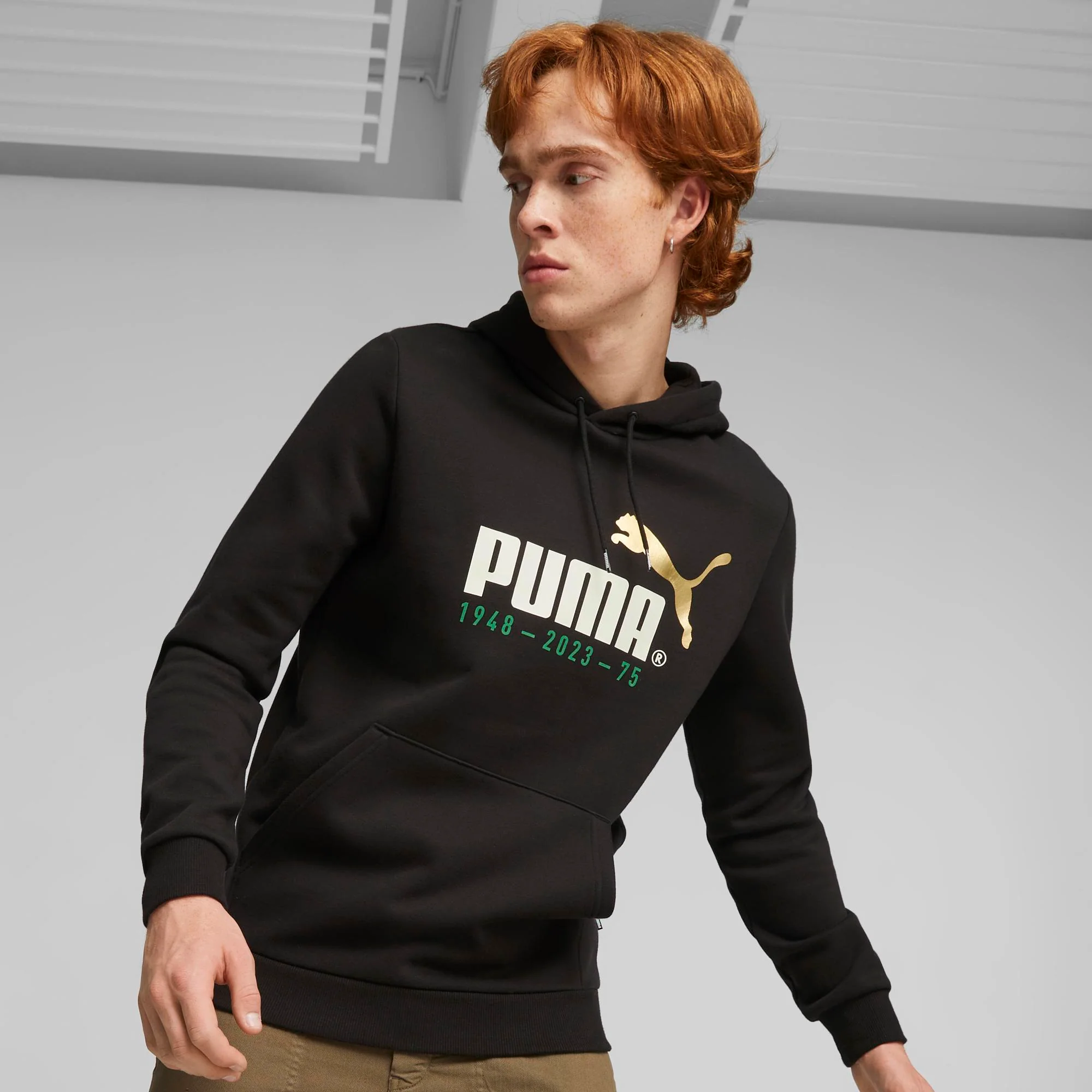 Felpa nera da uomo con cappuccio Puma No. 1 Celebration