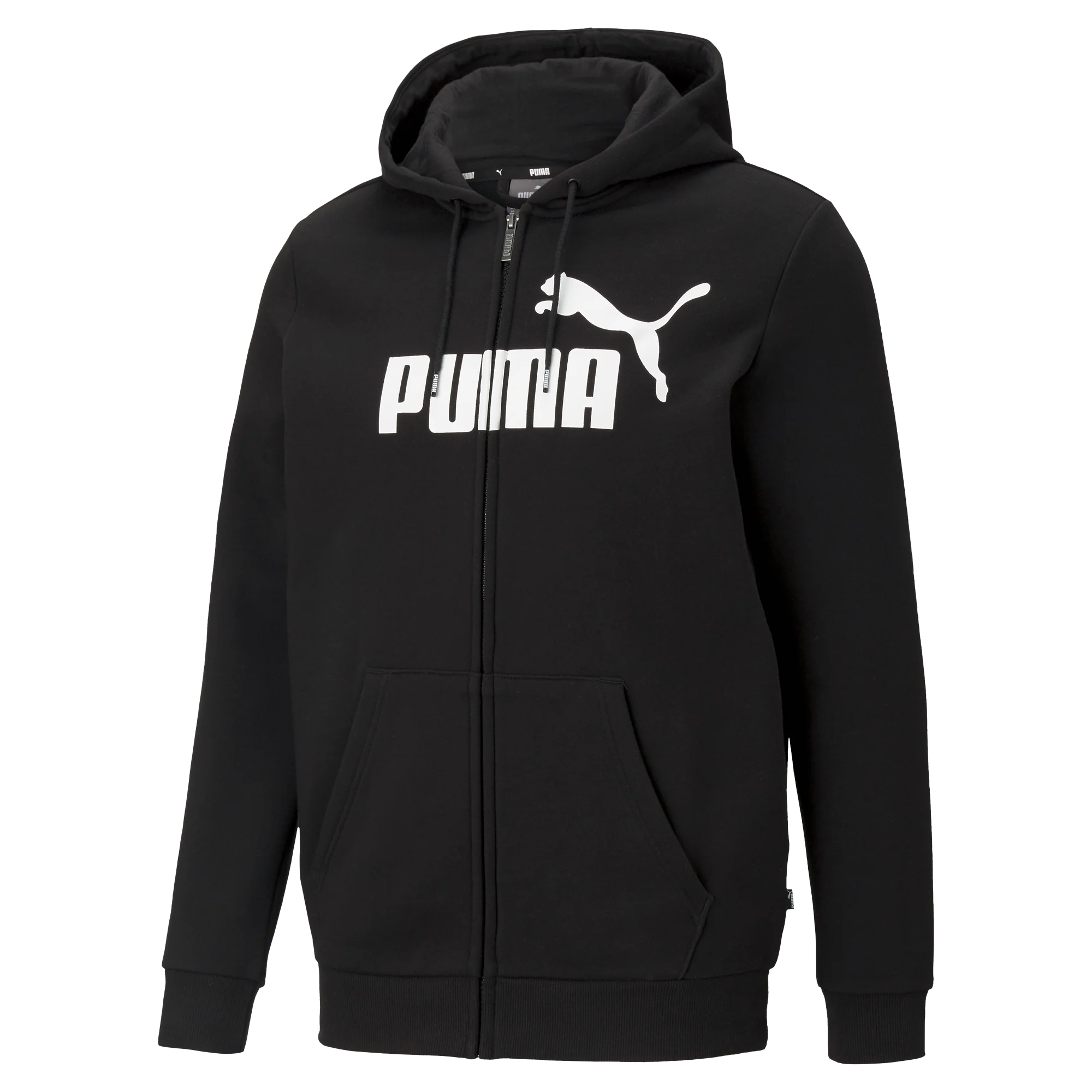 Felpa nera da uomo con zip e logo Puma - Image 4