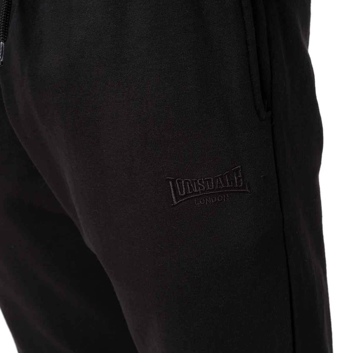 Tuta nera da uomo con felpa full zip e tasche a patta Lonsdale - Image 6