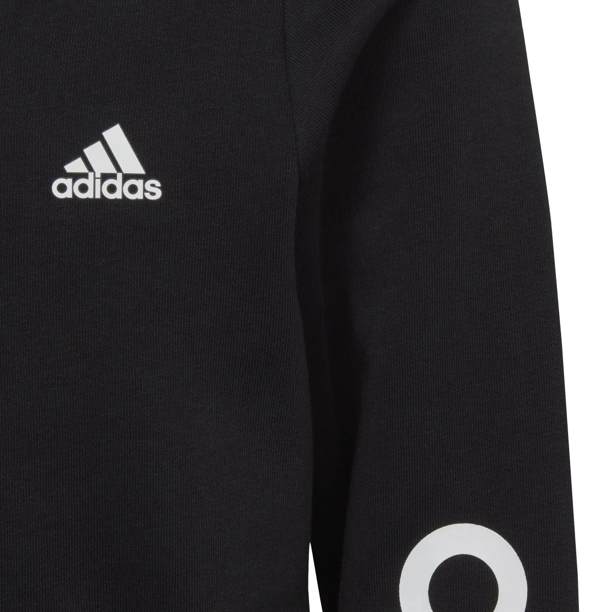 Felpa nera full-zip da bambina adidas Essentials Linear Logo - Image 4