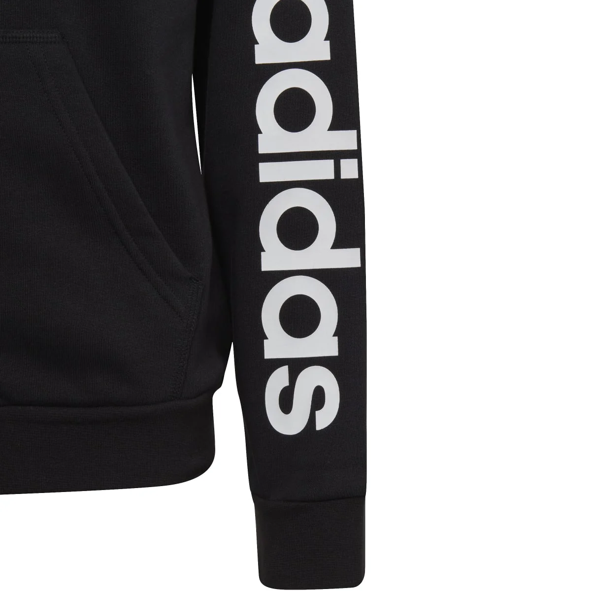 Felpa nera full-zip da bambina adidas Essentials Linear Logo - Image 5