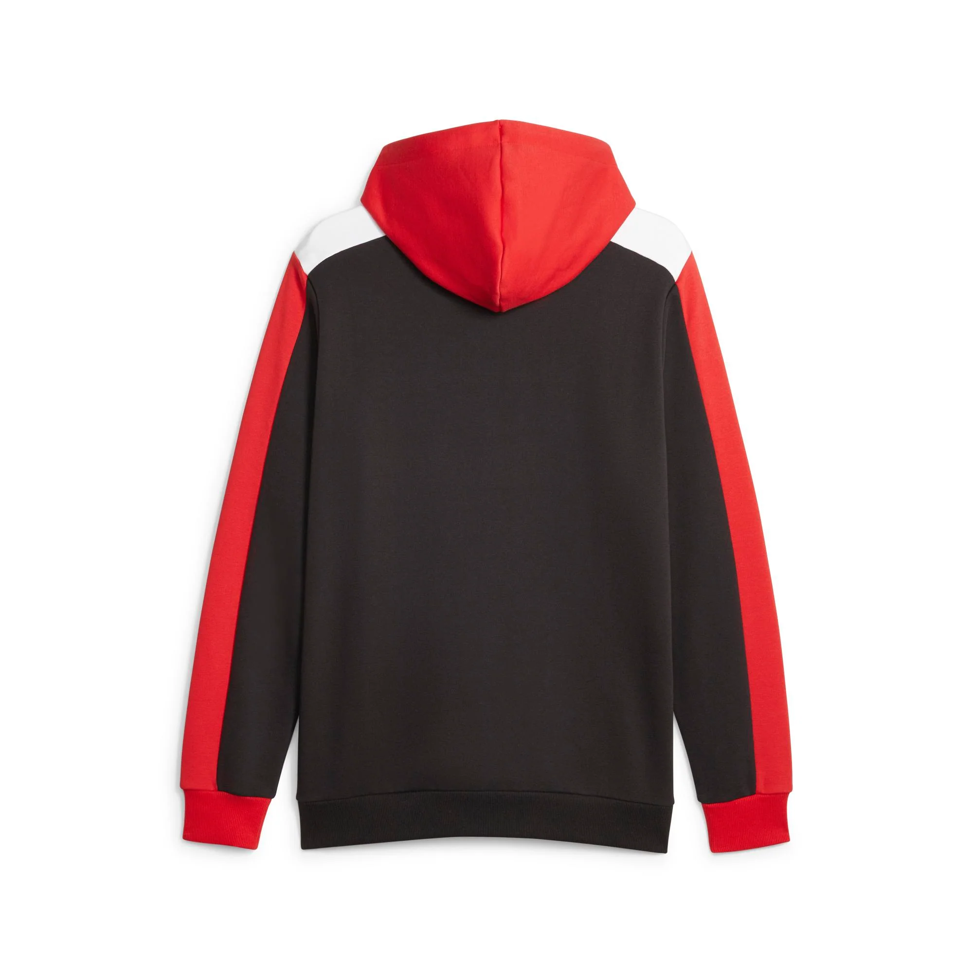 Felpa rossa e nera con cappuccio da uomo con logo sul petto Puma For All Time - Image 3