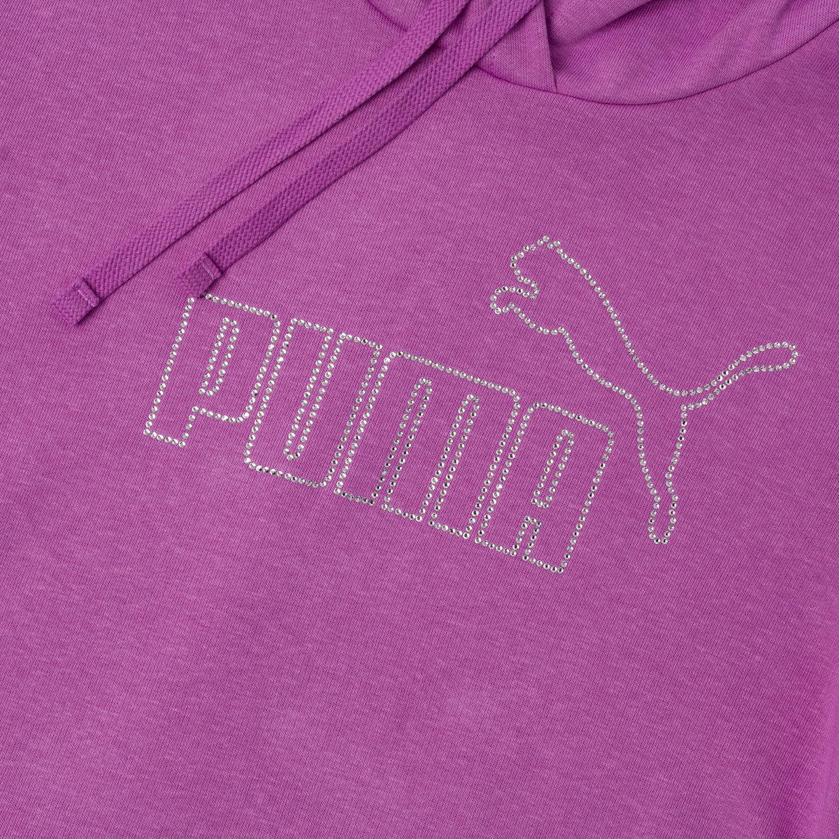 Felpa sportiva Viola Donna con cappuccio e logo in strass Puma - Image 3