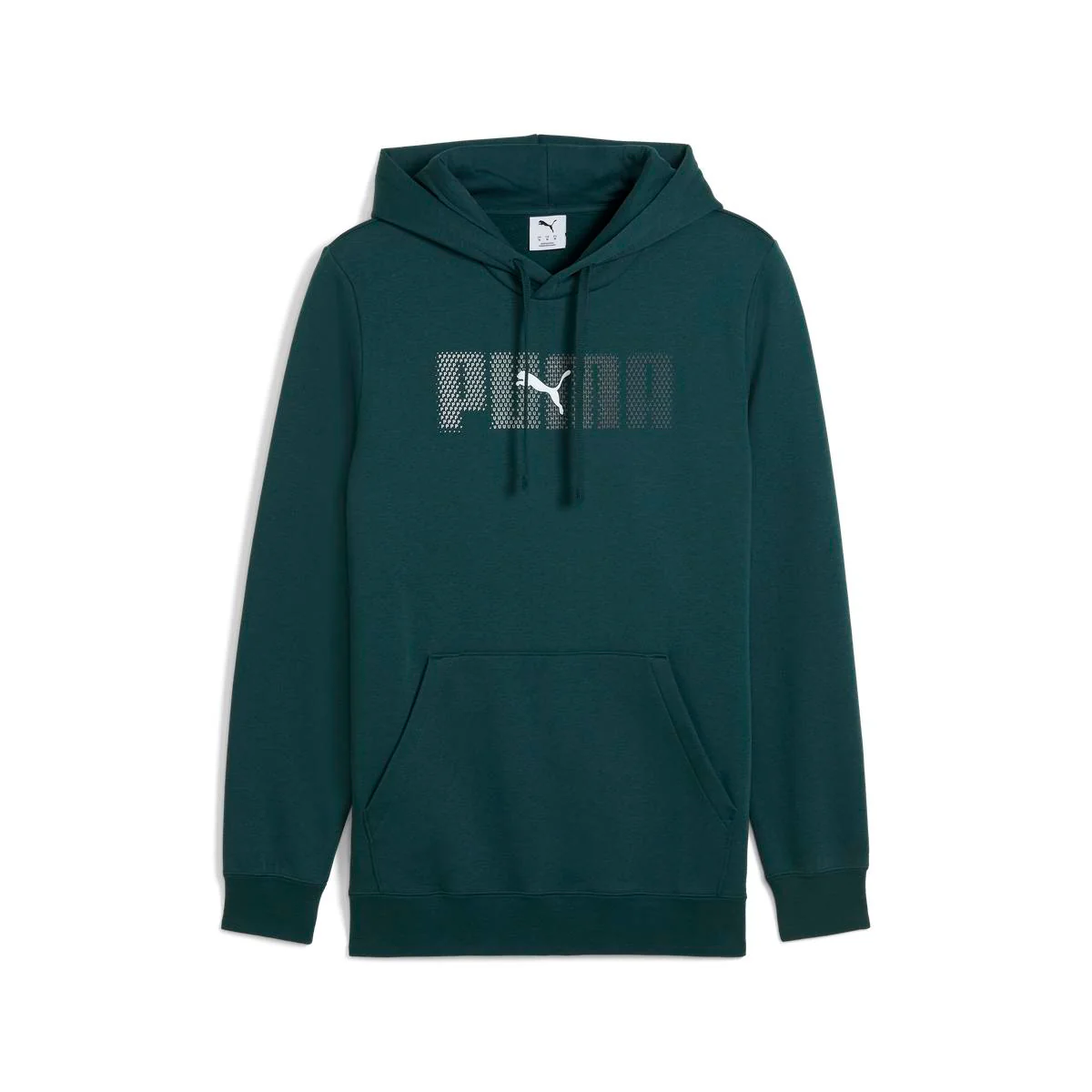 Felpa verde scuro da Uomo con tasca e cappuccio Puma
