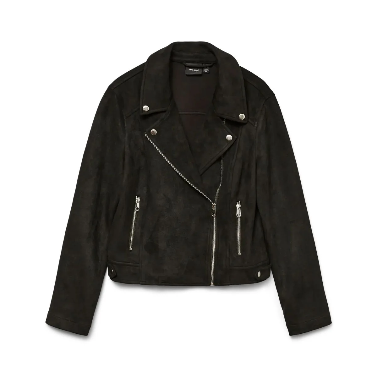 Giacca biker effetto scamosciato nera da Donna Vero Moda - Image 2