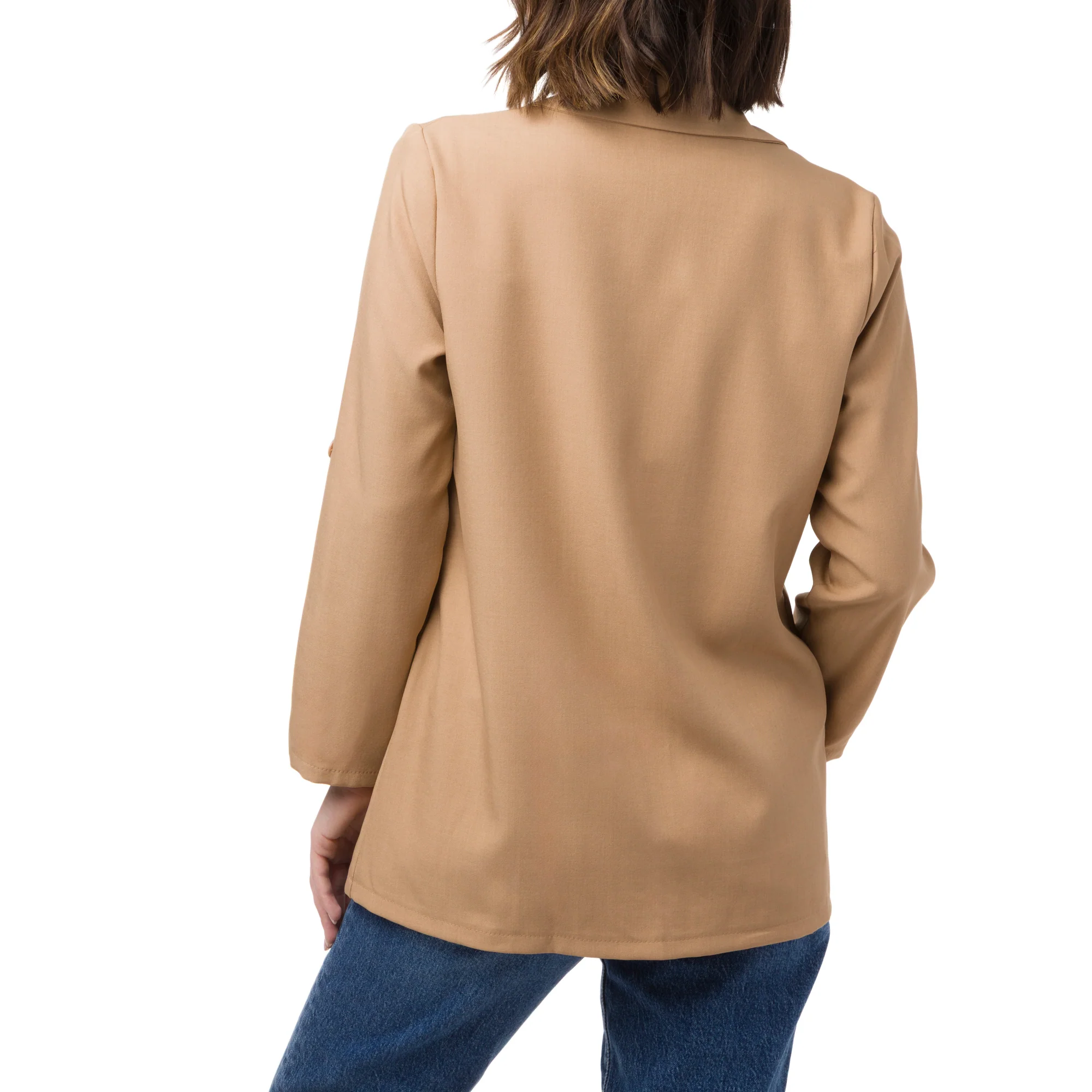 Giacca Blazer beige da Donna con dettaglio risvolto Swish jeans - Image 2