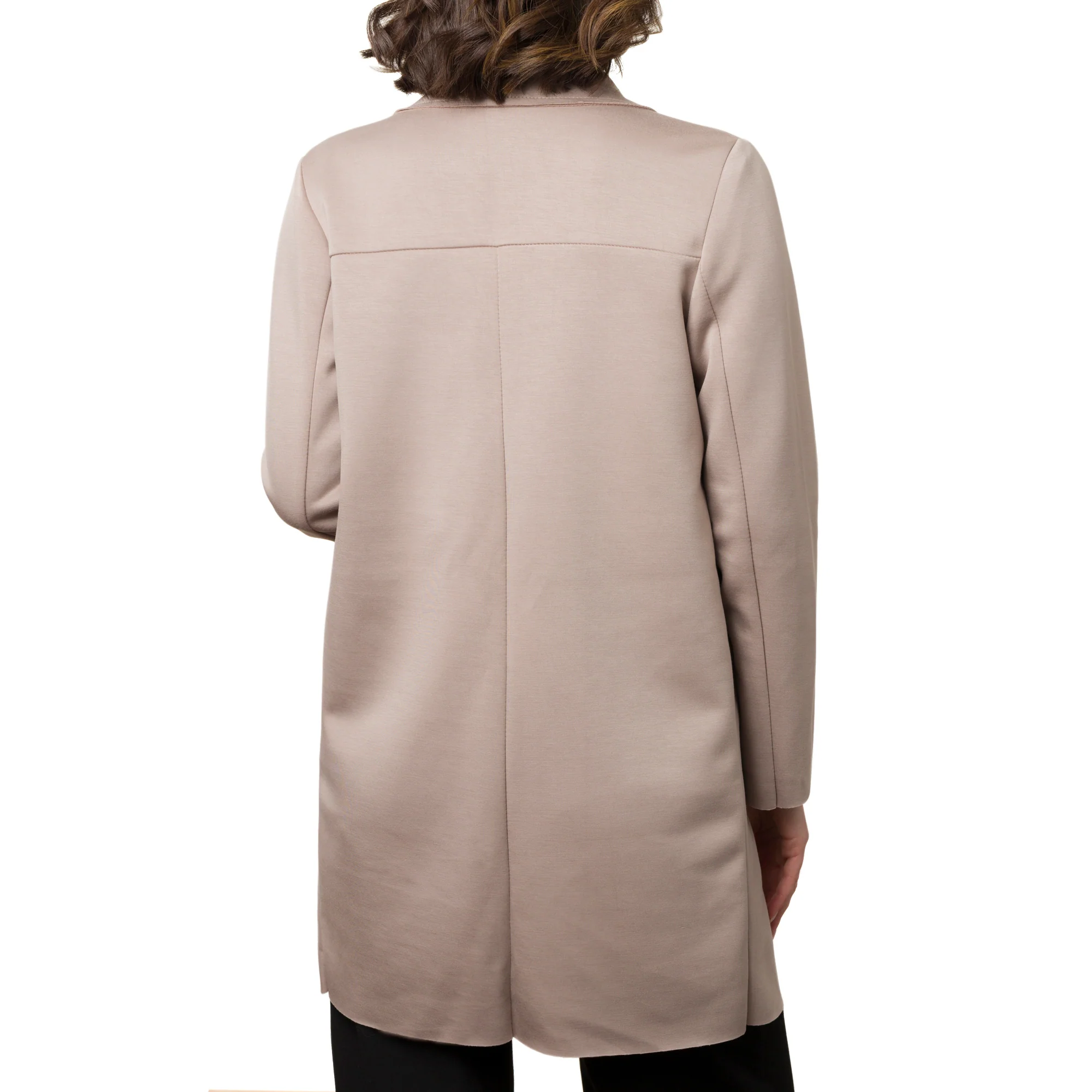 Giacca Beige da donna a taglio vivo con tasche Swish Jeans - Image 2