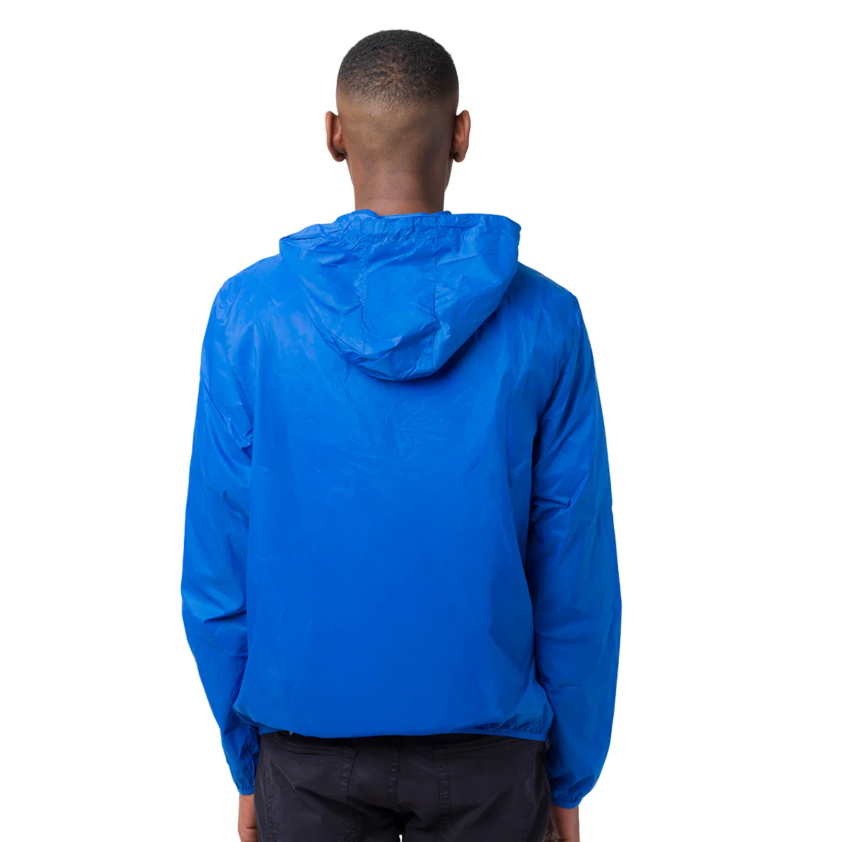 Giacca leggera impermeabile blu da Uomo con cappuccio Navy Sail - Image 3