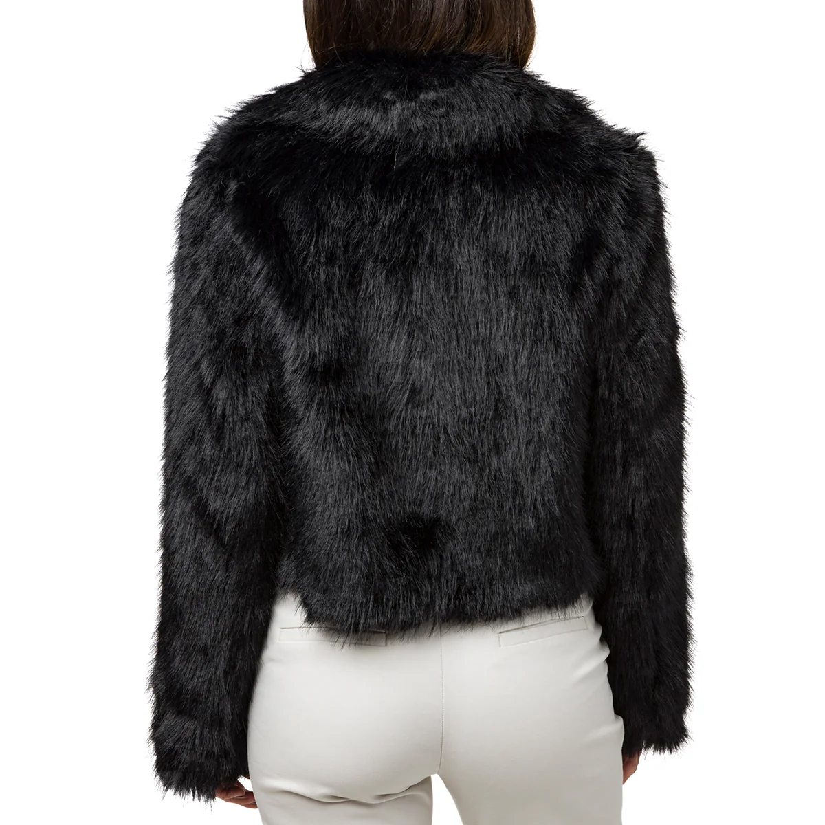 Giacca pelliccia sintetica nera Swish Jeans - Image 2