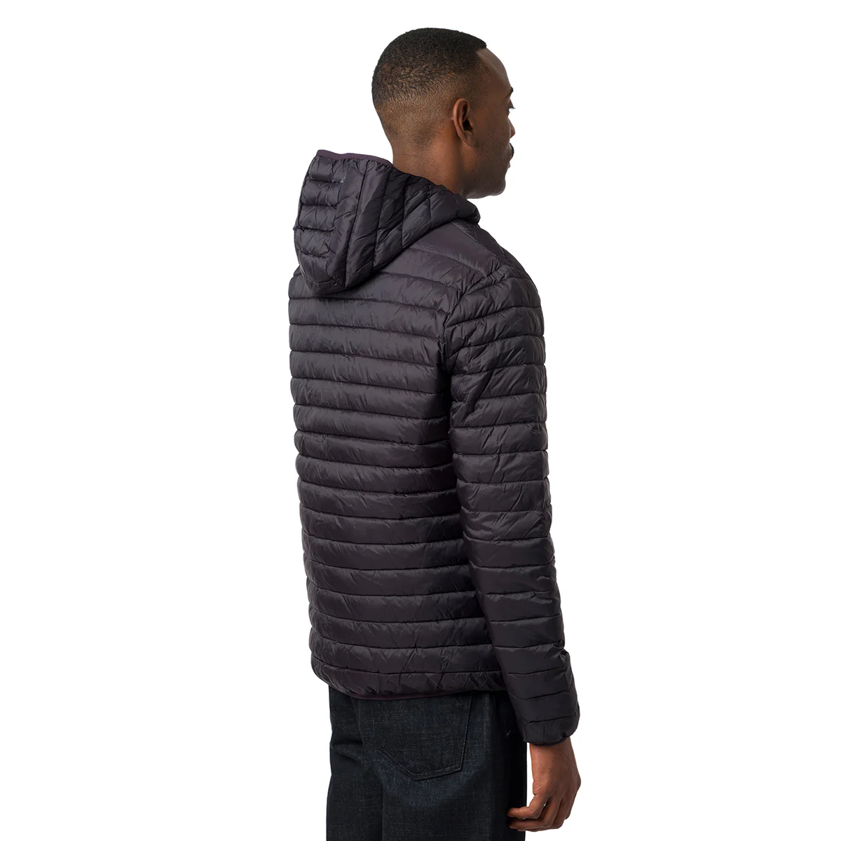 Giacca piumino ultralight corto da uomo nero con cappuccio Lonsdale - Image 2