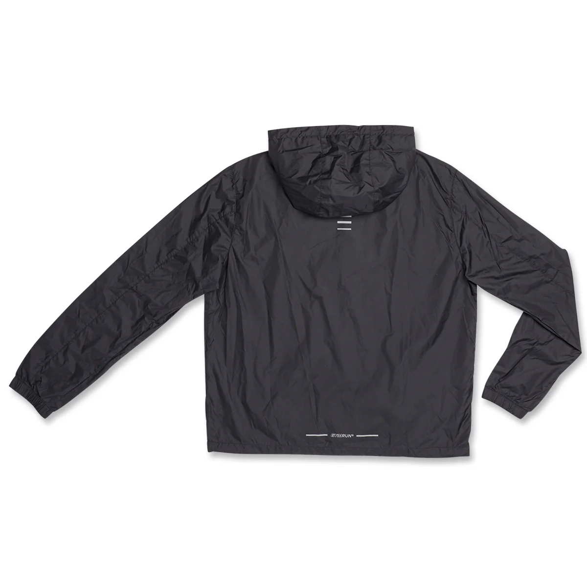 Giacca sportiva antivento unisex nera con zip GymRun - Image 2
